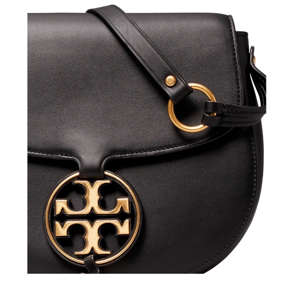 NWT $348 TORY BURCH MILLER SMALL LEATHER SADDLEBAG - Picture 3 of 14